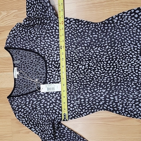 REBECCA TAYLOR Size Medium Black & Lilac Knitted Viscose Blend Dress - Picture 9 of 11